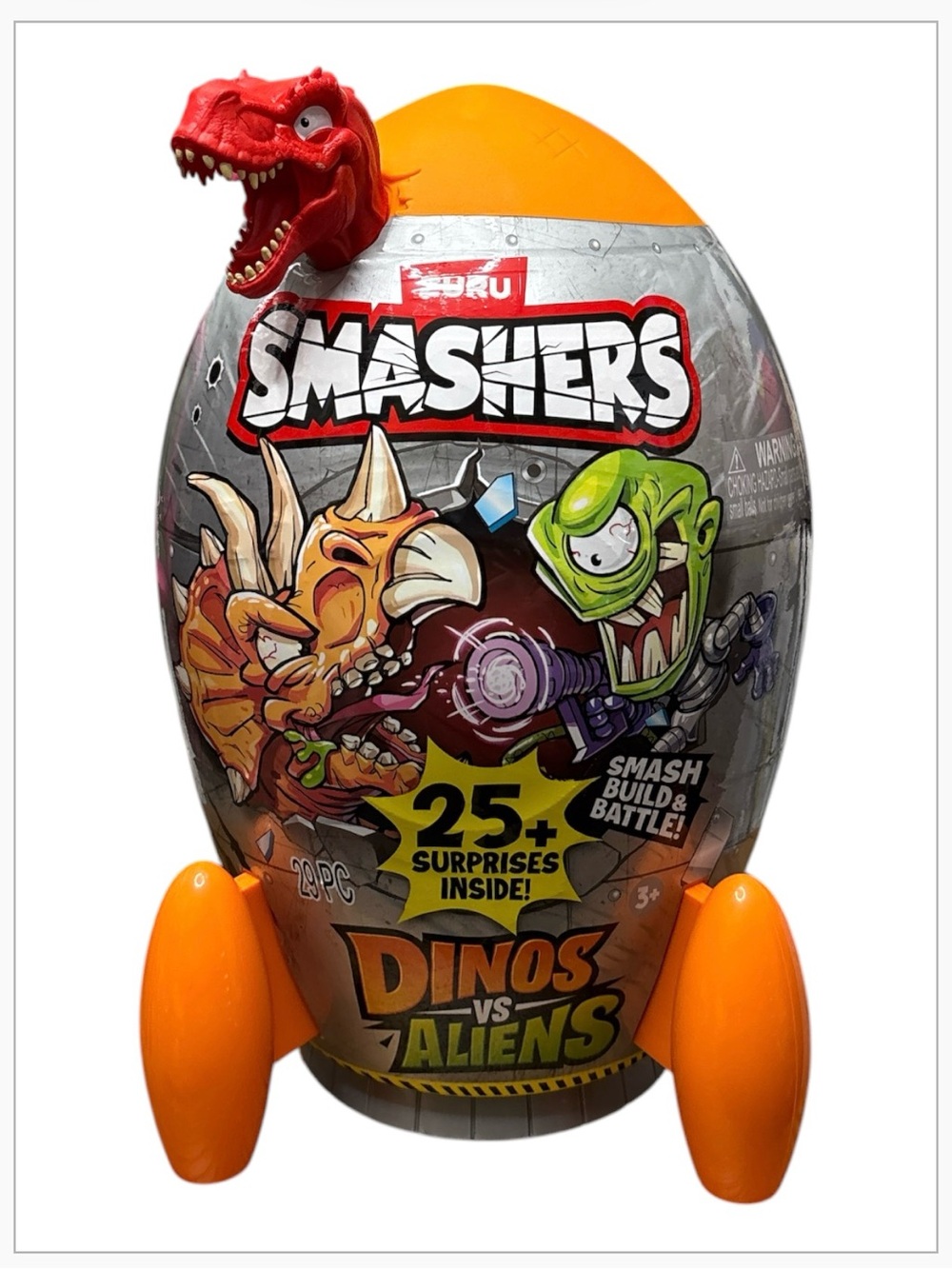 ZURU Smashers Dinos vs Aliens Mega Rocket Egg (T-Rex Edition)